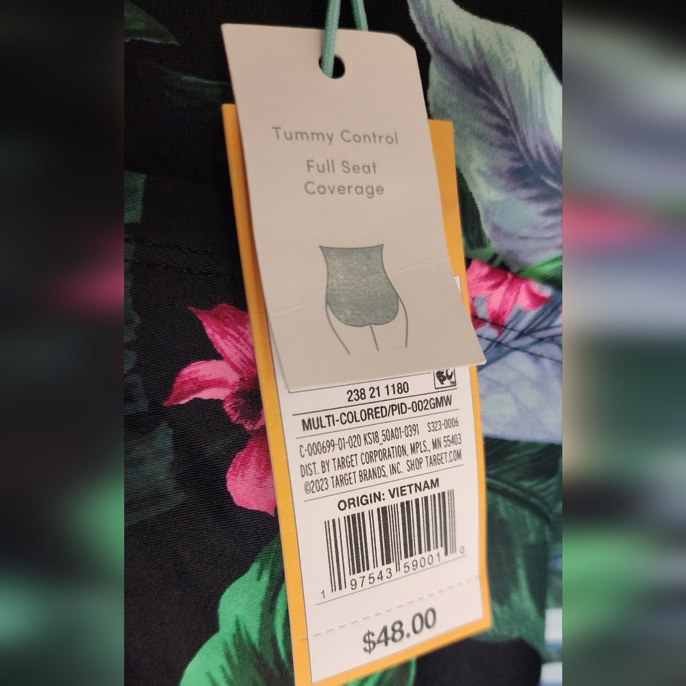 Kona Sol Floral Womens One Piece Swimsuit Size 14 - Picture 5 of 5